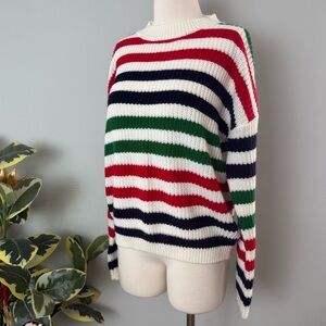 MINE Multicolored Strip Sweater ~ XL